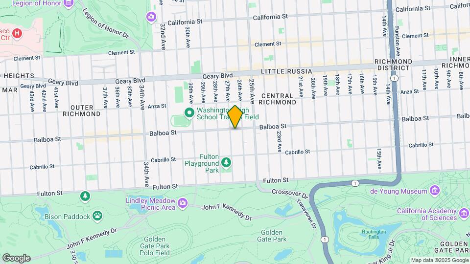 2533 Balboa St Mapa y Detalles de la Ubicación
