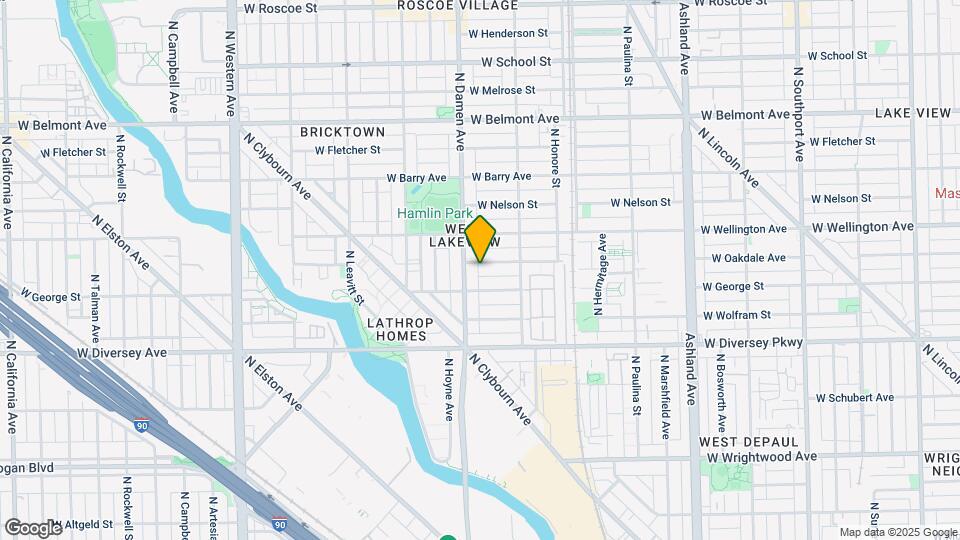1943 W Oakdale Ave, Unit Garden Map and Location Details