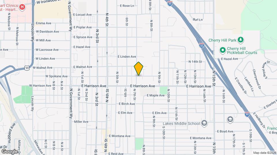 702 E Spokane Ave Map and Location Details