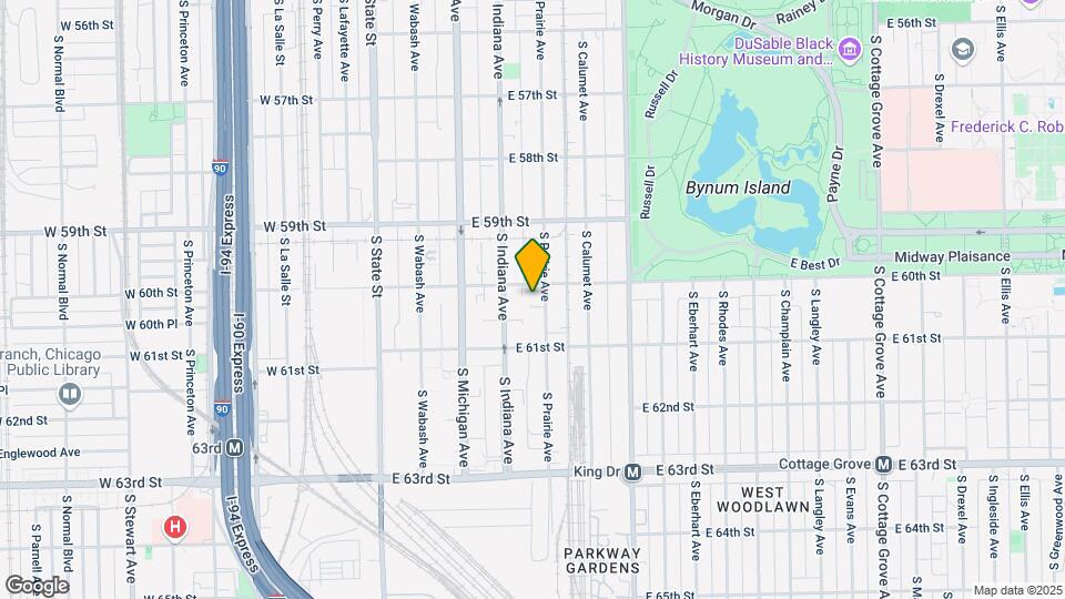 6014 S Prairie Ave Map and Location Details