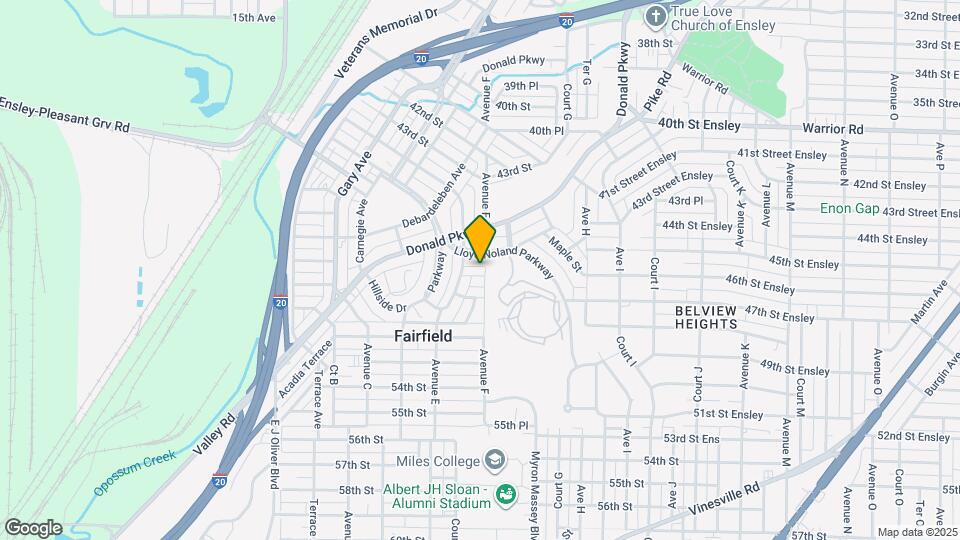 522 Oak Pl Map and Location Details