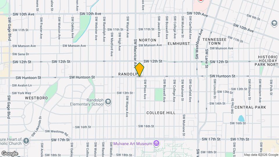 2219 SW Huntoon St Map and Location Details