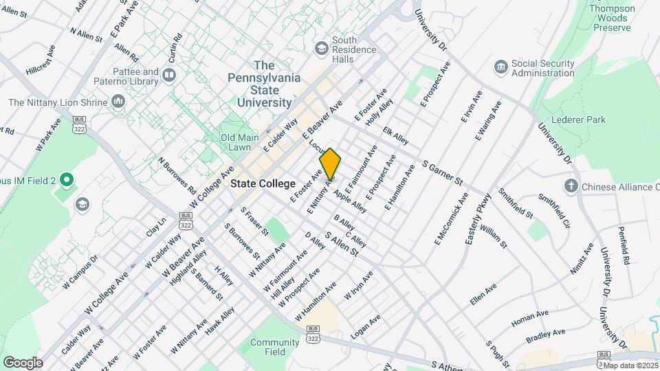 220 E Nittany Ave Mapa y Detalles de la Ubicación