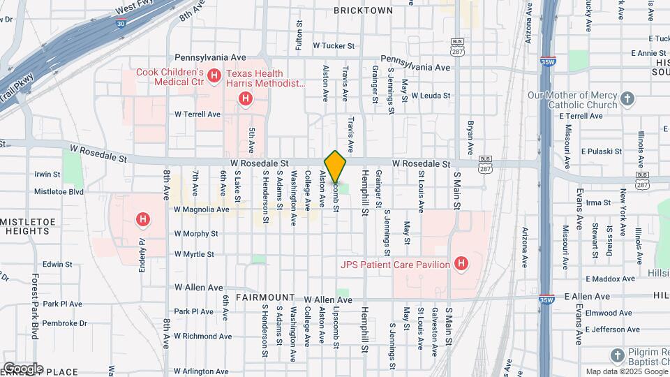 1206 Lipscomb St Map and Location Details