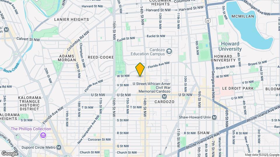 1418 W St NW Map and Location Details