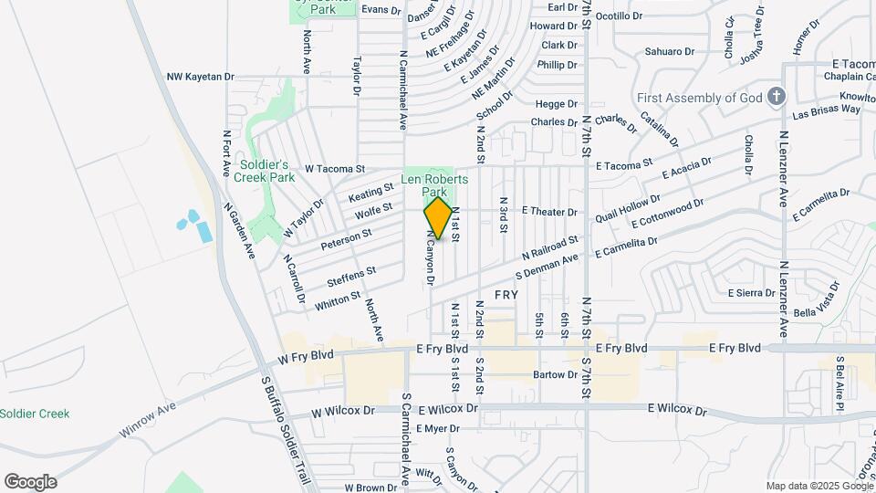214-216 N Canyon Dr Map and Location Details