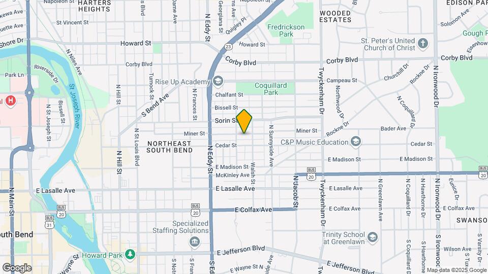 1218 Miner St Map and Location Details