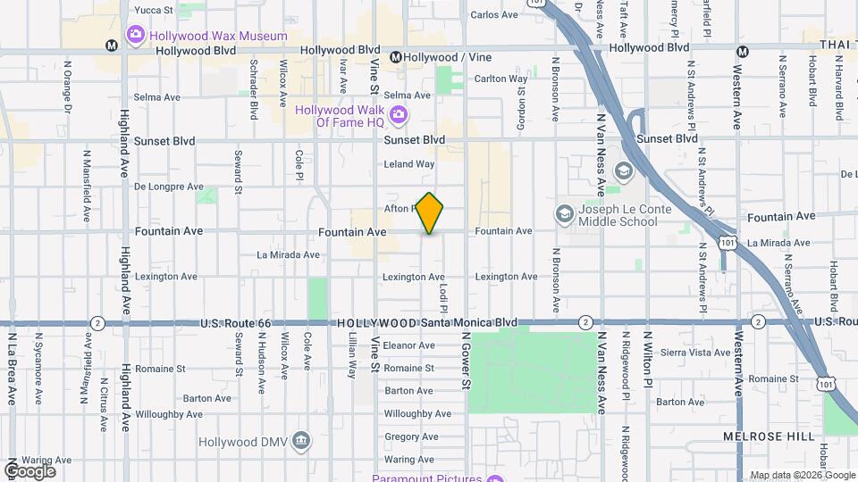 1246-1248 N El Centro Ave Map and Location Details