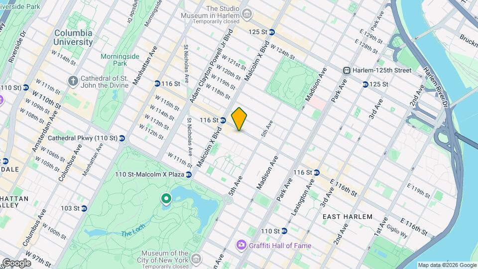 40 W 116th St Map and Location Details