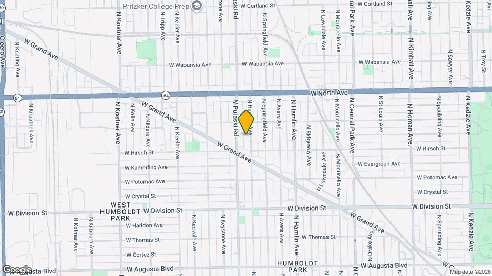 1424 N Harding Ave Map and Location Details