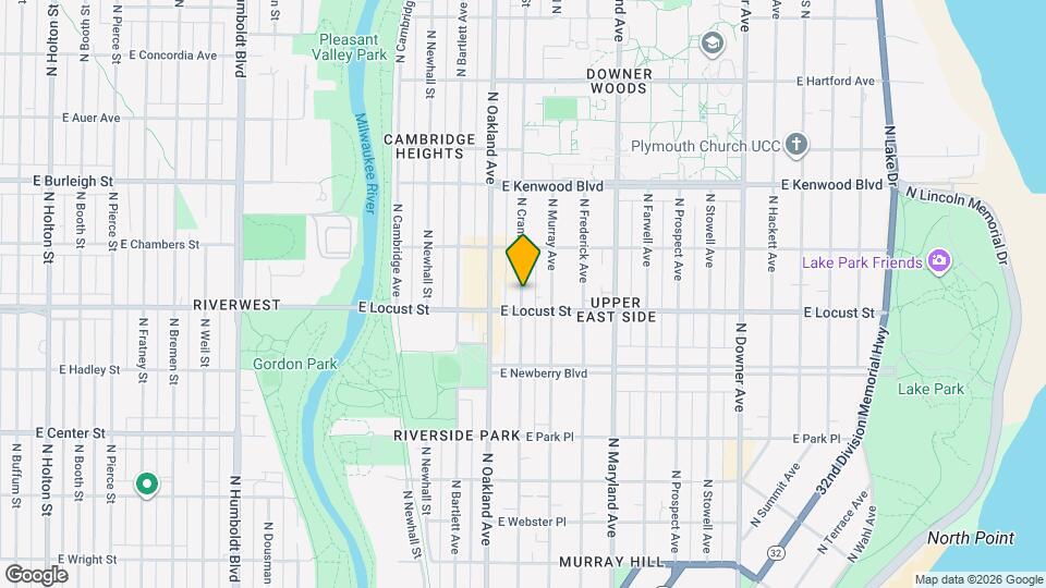 2916 N Cramer St, Unit Upper Mapa y Detalles de la Ubicación