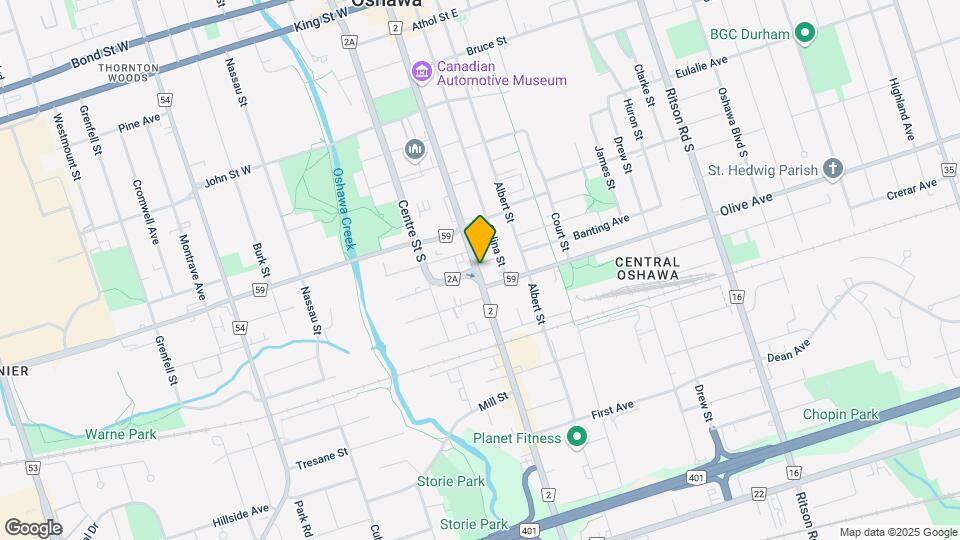 325-325 Simcoe St S Map and Location Details