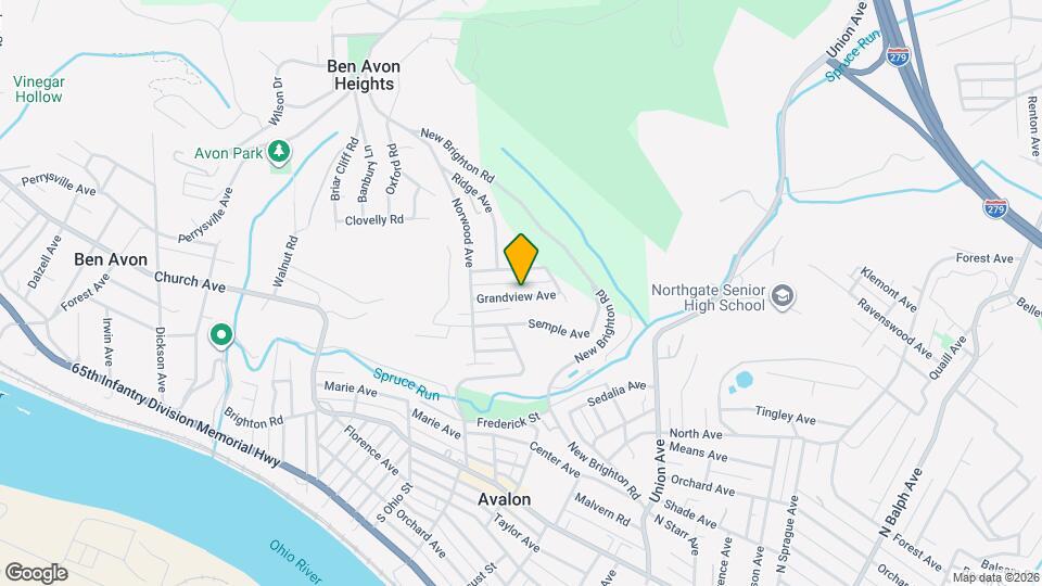 645 Grandview Ave Map and Location Details