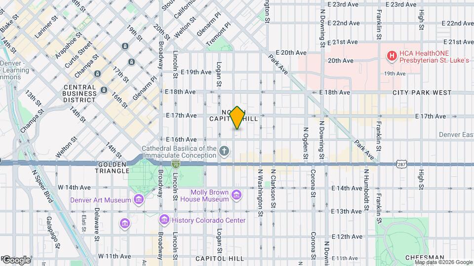 1620 N Pennsylvania St, Unit 1B Mapa y Detalles de la Ubicación