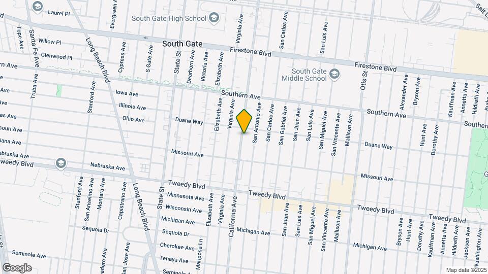 9526 California Ave Map and Location Details