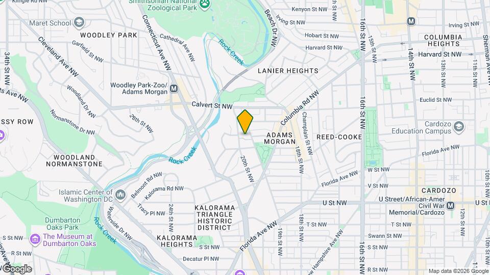 1903 Kalorama Pl NW Map and Location Details