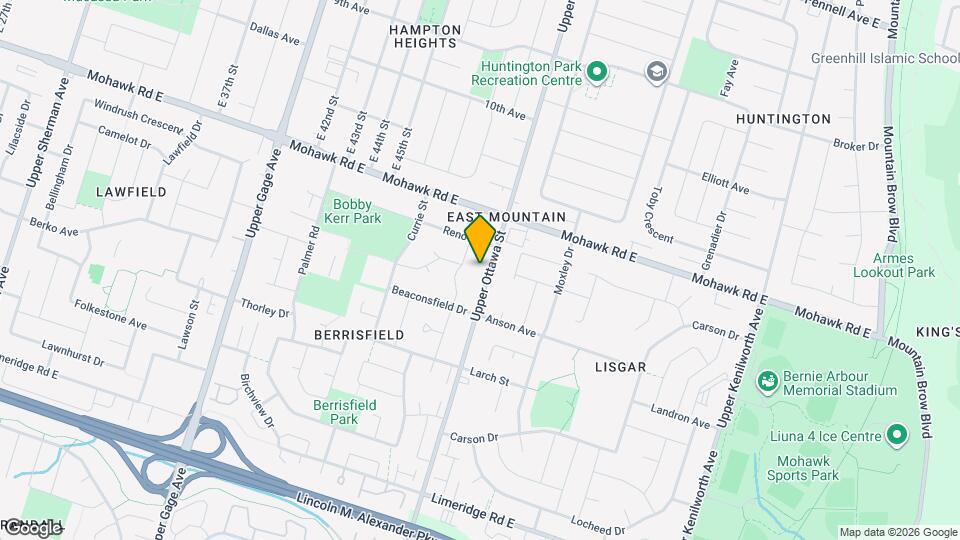 864 Upper Ottawa St Map and Location Details