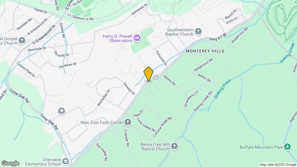 1601 Cherokee Rd Map and Location Details