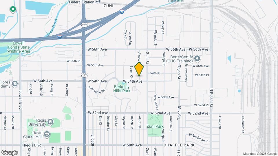 5421 Alcott St Map and Location Details