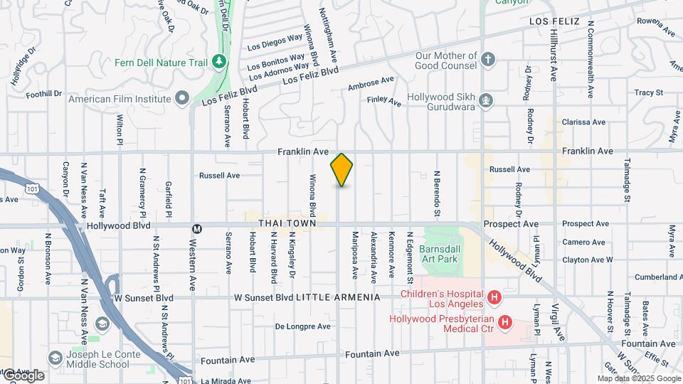 1756 N Normandie Ave, Unit A Map and Location Details