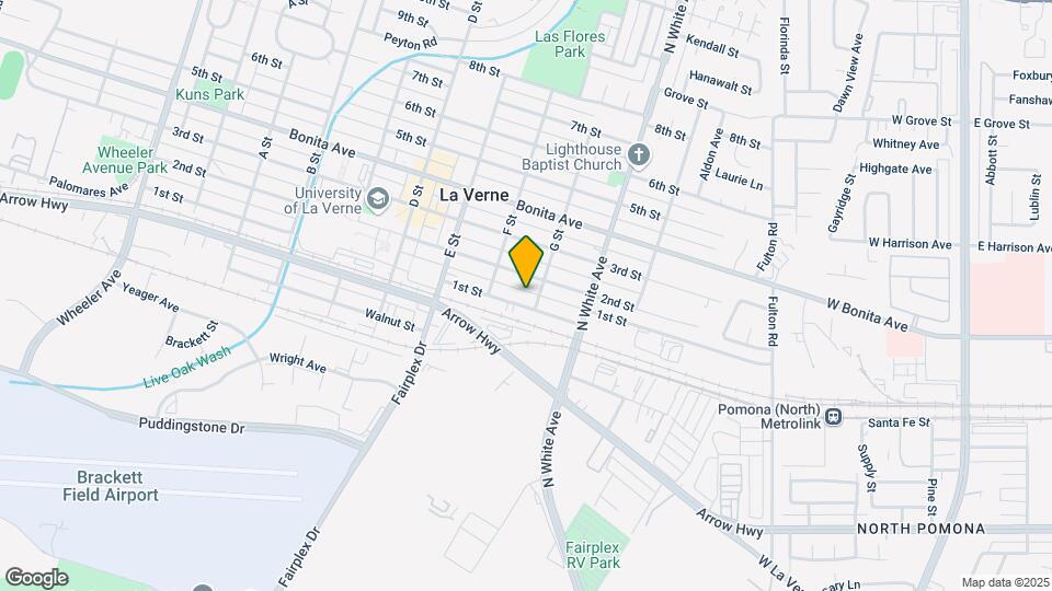 Student Living at La Verne Landing Map and Location Details