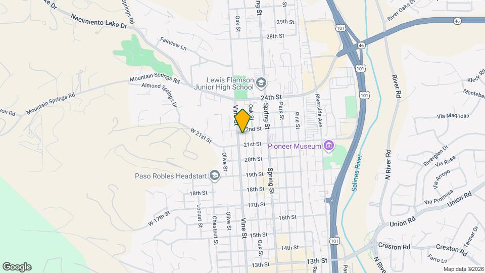 2130 Vine St Map and Location Details