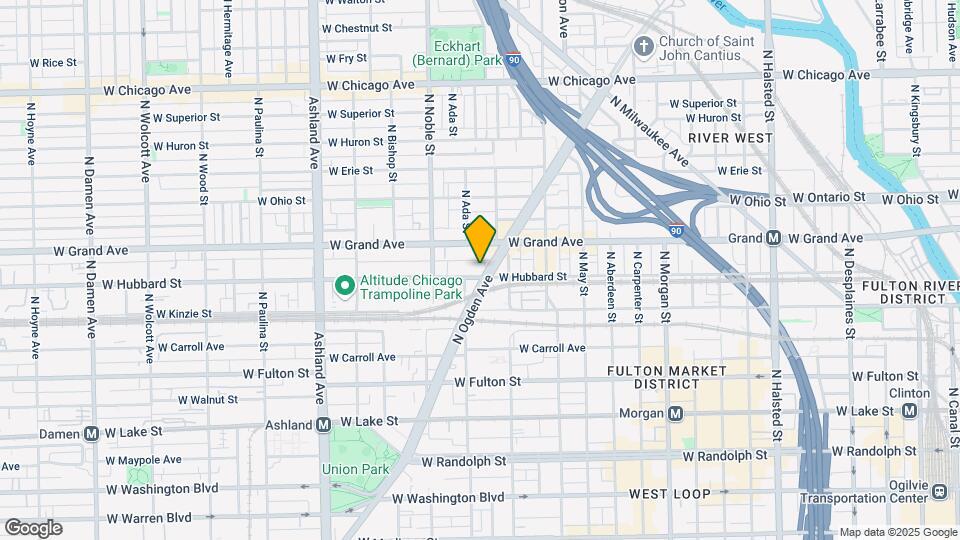 1328 W Hubbard St Map and Location Details