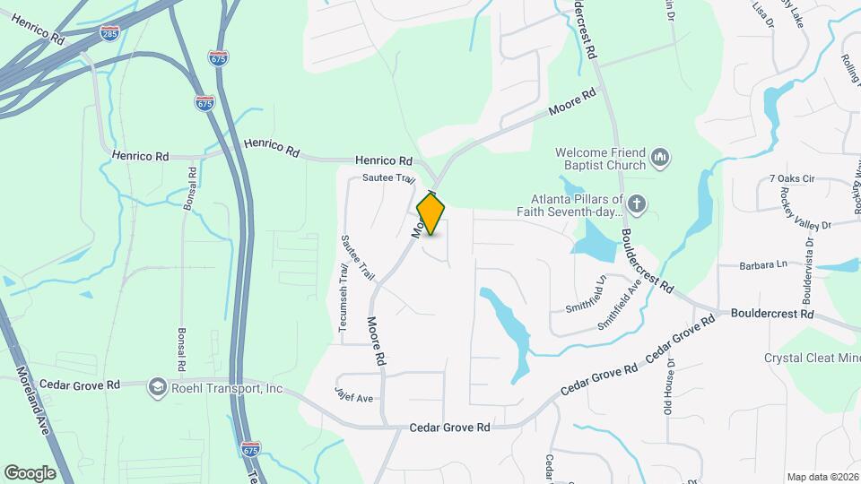 1868 Moore Creek Ln Mapa y Detalles de la Ubicación