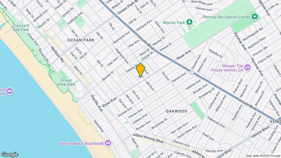 545 1/2 Rose Ave, Unit 545.5 Map and Location Details