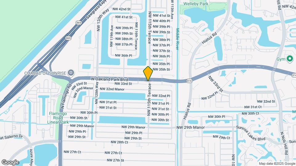 11511 NW 33rd St Map and Location Details
