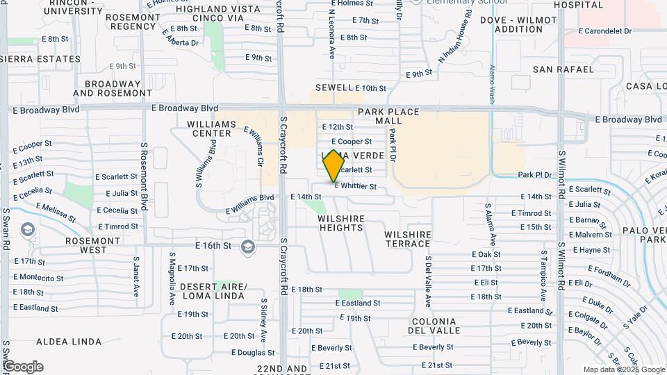 5622 E Whittier St, Unit Apt A Map and Location Details