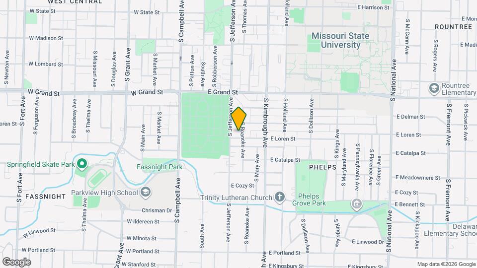 1121 S Roanoke Ave Mapa y Detalles de la Ubicación