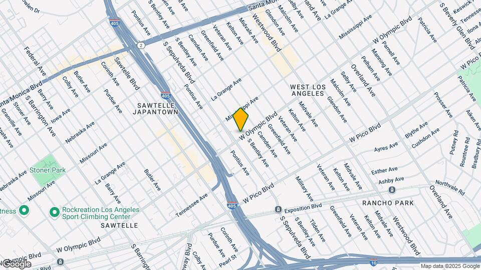 2149 S Bentley Ave Mapa y Detalles de la Ubicación