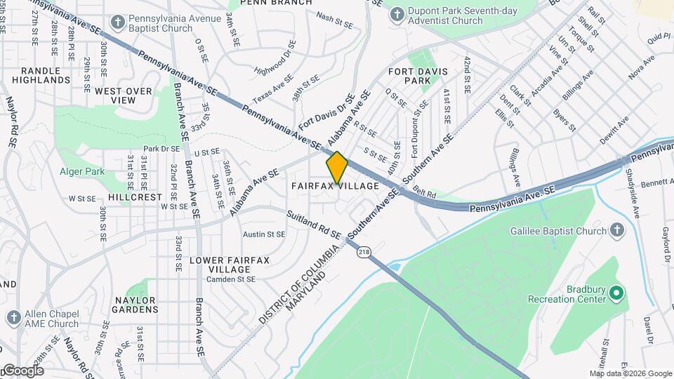 2109 Fort Davis St SE, Unit 301 Map and Location Details