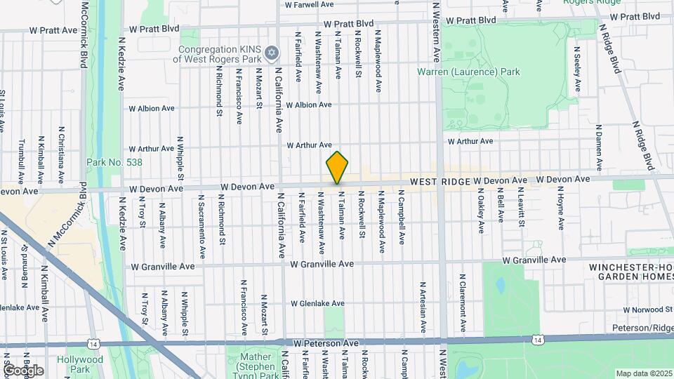 2635-2639 W Devon Ave Map and Location Details
