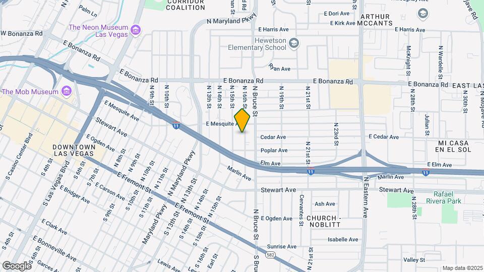 383 N 16th St Map and Location Details