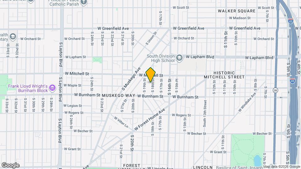 1745 S 18th St Map and Location Details