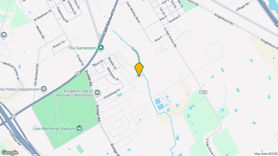 609 Vicksburg Dr Map and Location Details