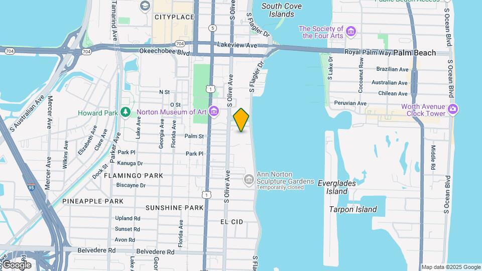 1527 S Flagler Dr Map and Location Details