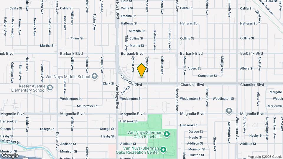 14329 Chandler Blvd Map and Location Details