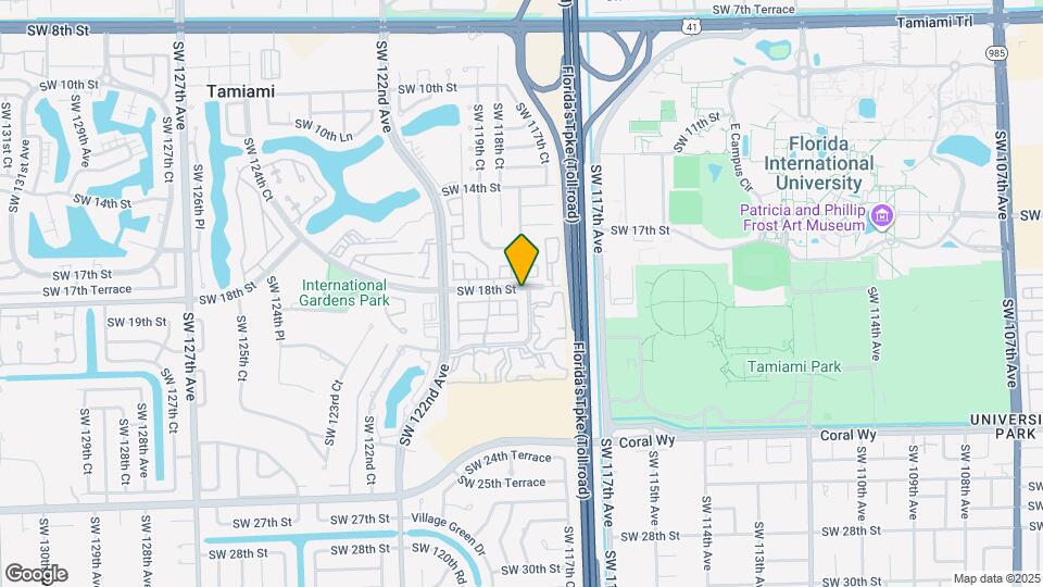 11825 SW 18th Terrace Map and Location Details