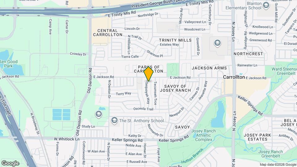 2134 Sequoyah Way Map and Location Details