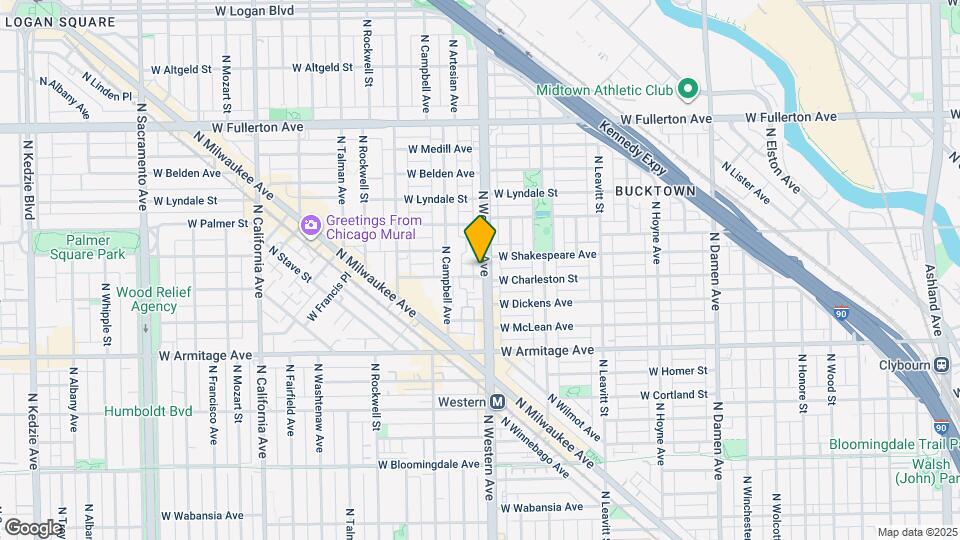 2110 N Western Ave Map and Location Details