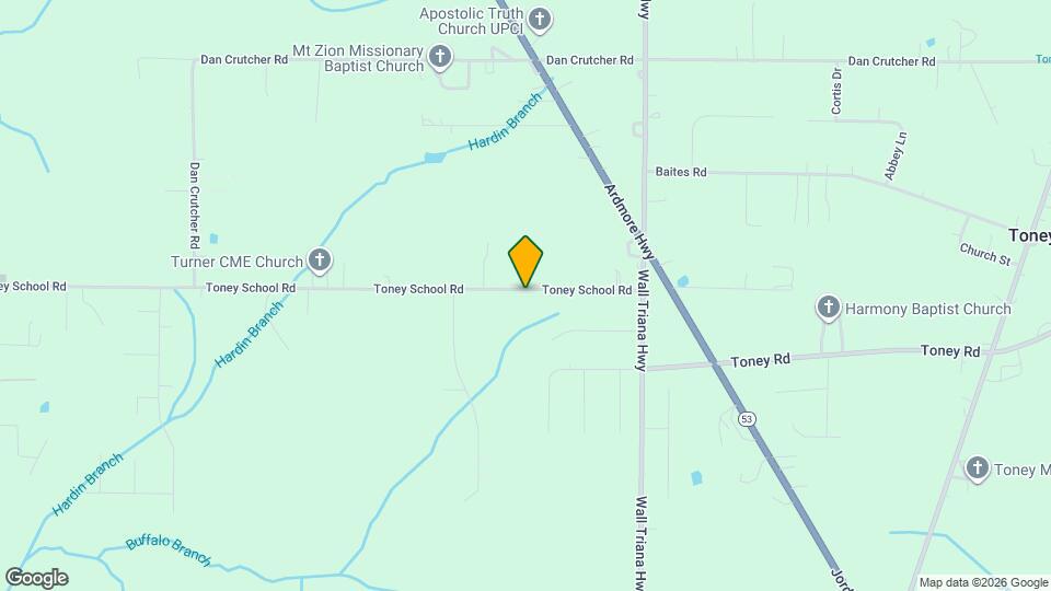 208 Toney School Rd Map and Location Details