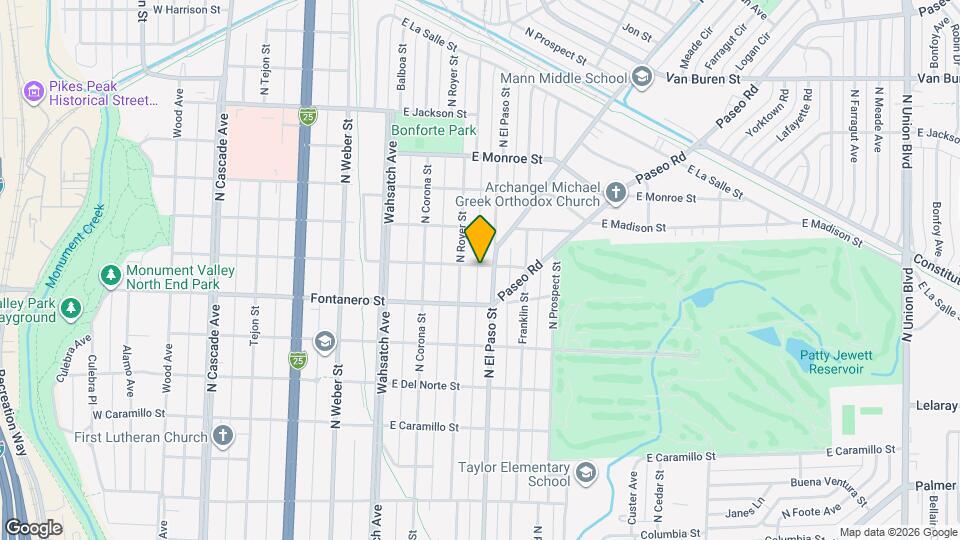 615 E Washington St Map and Location Details