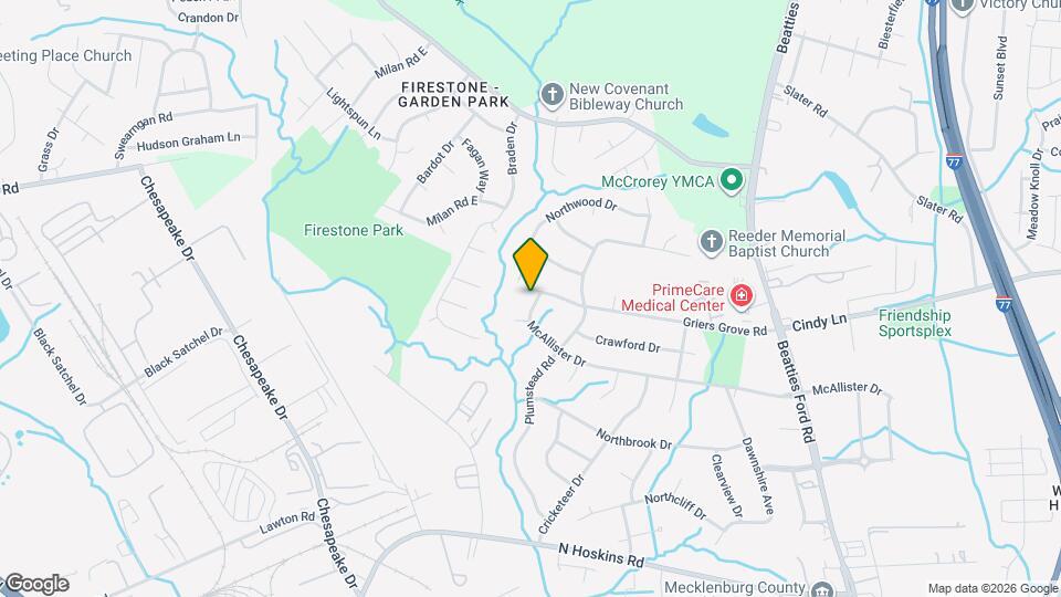 1208 McAllister Dr Map and Location Details