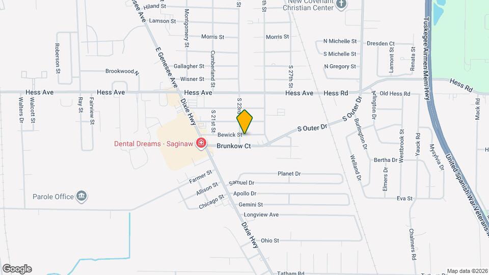 2516 Bewick St Map and Location Details