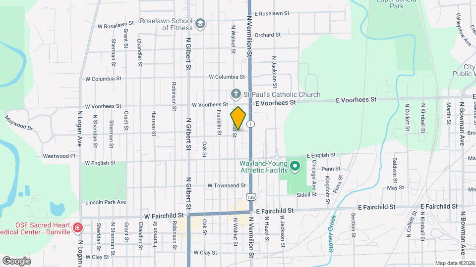 1137 N Walnut St Map and Location Details