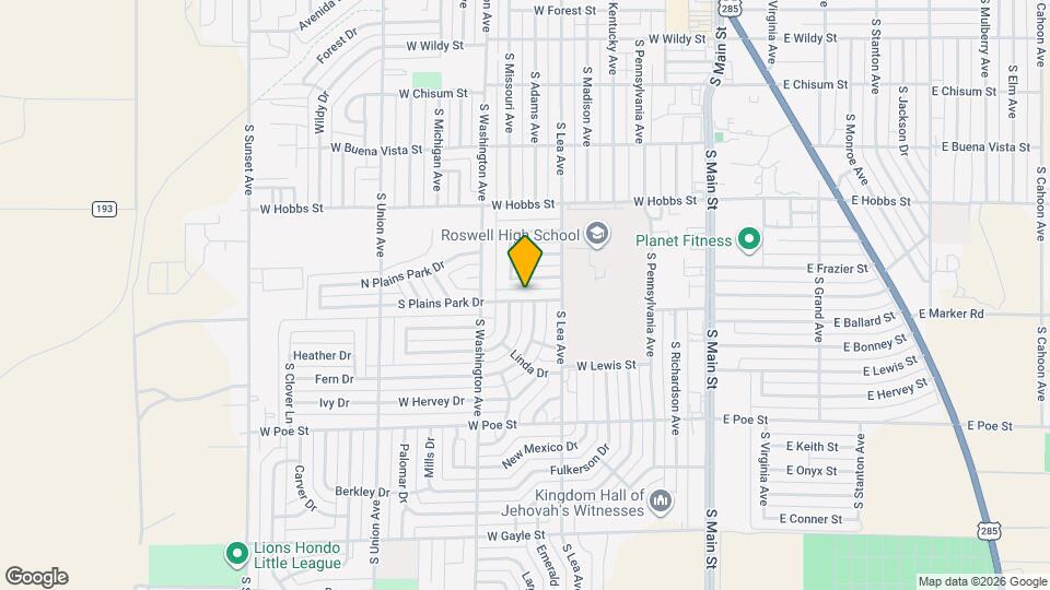 609 S Plains Park Dr Map and Location Details