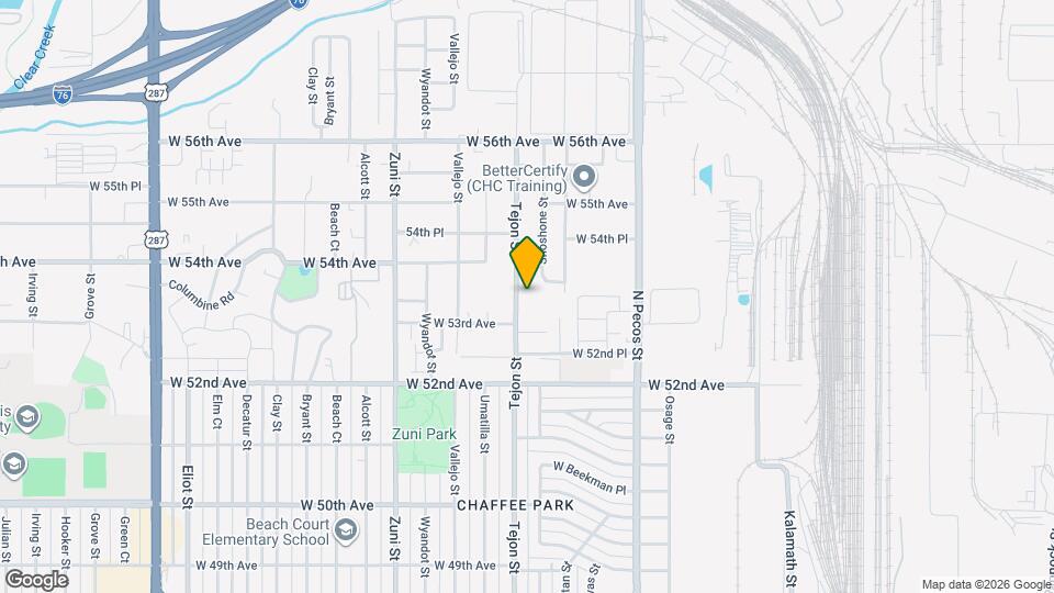 5350 Tejon St Map and Location Details